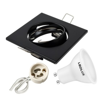 Oprawa halogenowa RUCHOMA kwadrat + LED GU10 12W