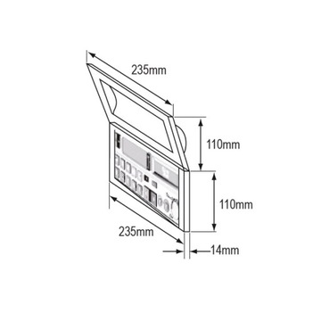 КОРПУС РАДИОПРИЕМНИКА 110X235 ММ, БЕЛЫЙ, ВОДОНЕПРОНИЦАЕМЫЙ