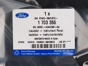 КРЫШКА ПРЕДОХРАНИТЕЛЯ FOCUS MK3 11 - FORD OE 1703356