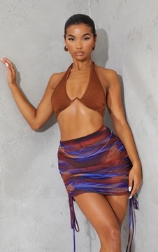 C9D114 ЮБКА ФИОЛЕТОВАЯ В СЕТКУ PRETTYLITTLETHING L