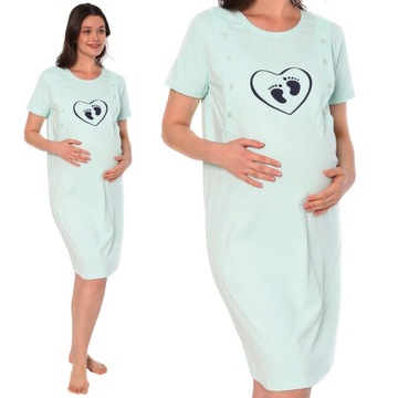 Moraj Tehotenská bavlnená nočná košeľa 3800-003 S
