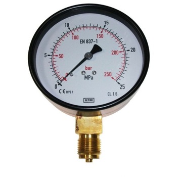 Manometr 0-250BAR 0-25MPa M100R KFM 100mm G1/2''