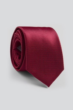 Bordowy krawat w strukturę mikrofibra Sunset Suits