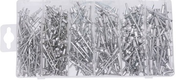 НАБОР ЗАКЛЕПОК, АЛЮМИНИЕВЫЕ ЗАКЛЕПКИ, 400 ШТ.