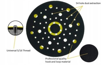Диск шлифовальный дисковый ножной резьба 5/16 150 мм 52 отверстия Mirka Deros Ceros