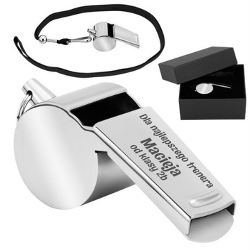 Posrebrzany Gwizdek Prezent na Urodziny z Grawerem