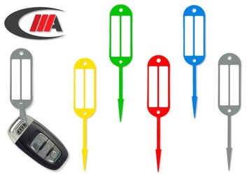 ZAWIESZKI komisowe IDENTYFIKATOR do kluczy U100 szt + marker