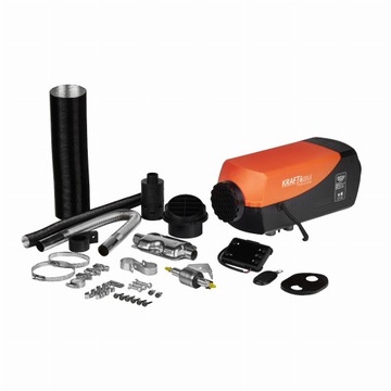 Nagrzewnica Olejowa Kraft&Dele 8kW 12V LCD Pilot Webasto Postojowe + KLUCZE