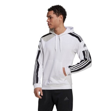 ADIDAS BLUZA MĘSKA Z KAPTUREM SQUADRA 21 BIAŁA r. S