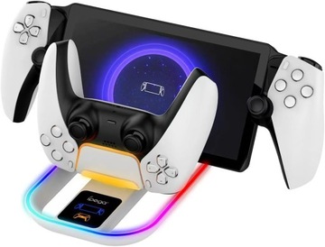 ЗАРЯДНАЯ СТАНЦИЯ RGB ДЛЯ PS5 ПОРТАЛЬНАЯ ЗАРЯДНАЯ СТАНЦИЯ ДЛЯ PS5 ПРОЕКТ Q+Dualsense