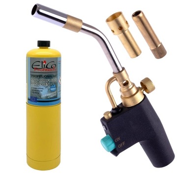 PALNIK GAZOWY MAPP PIEZO ZAPALNIK 3 DYSZE TURBO SWIRL ADAPTER BUTLA ELICO