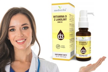 MEDVERITA WITAMINA D3 W KROPLACH 2000IU 30ml