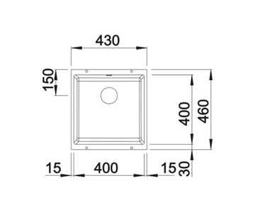 Мойка Blanco Subline 400u, черный 525990 + сифон
