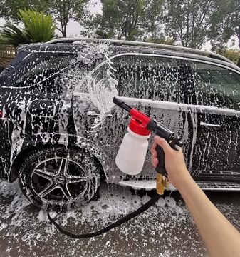 AUTOMATYCZNY NISKOCIŚNIENIOWY PAS CZYSZCZĄCY PISTOLETU PIANY 1L 4ADAPTERY