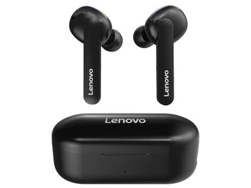 Słuchawki bezprzewodowe dokanałowe Lenovo HT28 czarne IPX4 Bluetooth 5.0