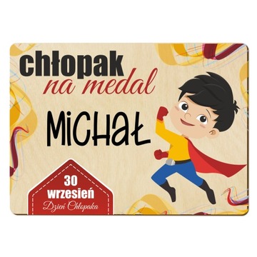 Dzień CHŁOPAKA prezent upominek DYPLOM MAGNES M