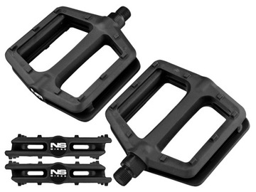 PEDAŁY ROWEROWE NS BIKES NYLON PLATFORMY CZARNE LEKKIE