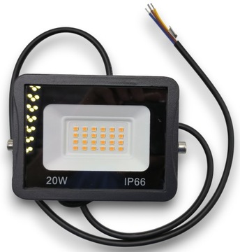 Reflektor | 20W - IP66 | Ciepłe - Żółte Światło