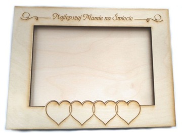 DREWNIANA Ramka + zdjęcie A5 dla Babci na prezent