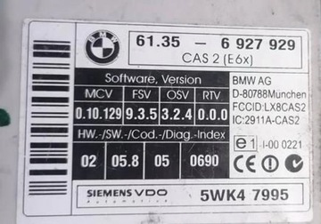BMW 5 E60 E61 03-10R - MODUL ŘÍZENÍ 6927929