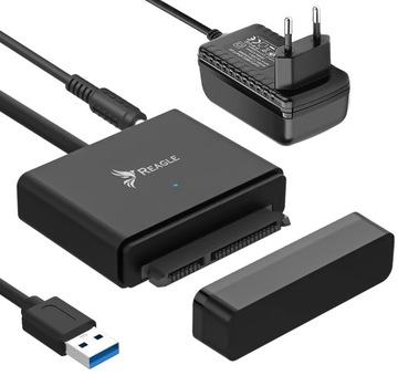 Адаптер для USB 3.1 Reagle SATA 3,5 дюйма, 2,5 дюйма, жесткого диска SSD емкостью до 12 ТБ, блок питания 24 Вт