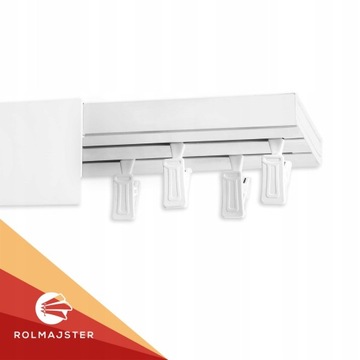 Szyna sufitowa podwójny PCV z maskownicą karnisz sufitowy z osłoną 720
