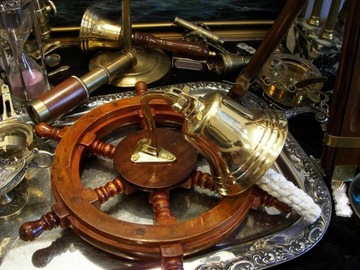 РУЛЬ ЛАТУННЫЙ ЗВОНОК ДЛЯ КАПИТАНА ГРАВЕРА