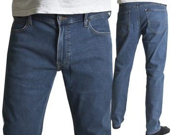 LEE DAREN jasne proste spodnie jeans ZIP W36 L32