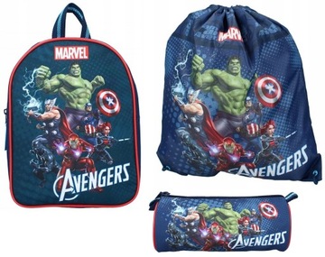 PLECAK + WOREK + PIÓRNIK do przedszkola AVENGERS
