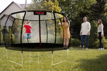 Trampolina ogrodowa duża 374 cm 12Ft Trampoliny dla dzieci 150 kg SOLIDNA