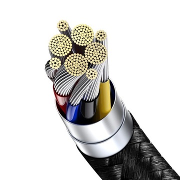 Baseus kabel do szybkiego ładowania USB-C 100W z wyświetlaczem oplot