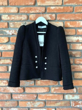 A843 КУРТКА ZARA TRINNY ИЗ ДЕРЕВА - XS