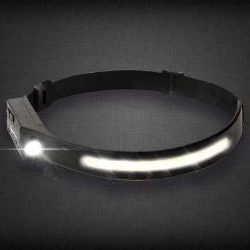 Светодиодный налобный фонарь с датчиком движения COB, водонепроницаемый налобный фонарь с кабелем.