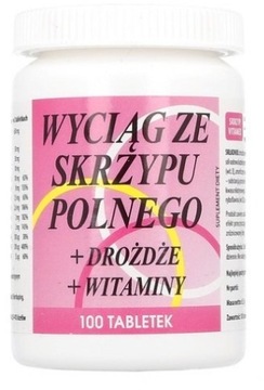 Wyciąg ze skrzypu polnego drożdże witaminy 100 tab
