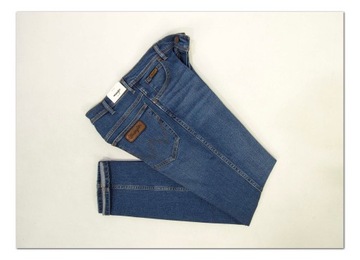 WRANGLER spodnie SLIM high waist BLUE jeans TEXAS SLIM _ W30 L32