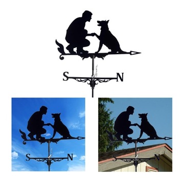 Железный фермерский дом для собаки, крепление на крыше, комплект указателей направления ветра 1