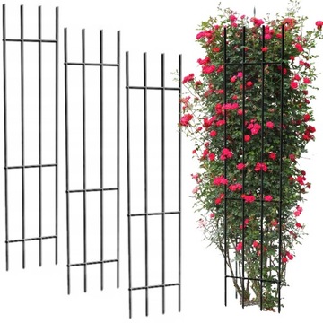 PERGOLA OGRODOWA METALOWA PODPORA DO ROŚLIN RÓŻ KWIATÓW KRATKA ZESTAW 3SZT.