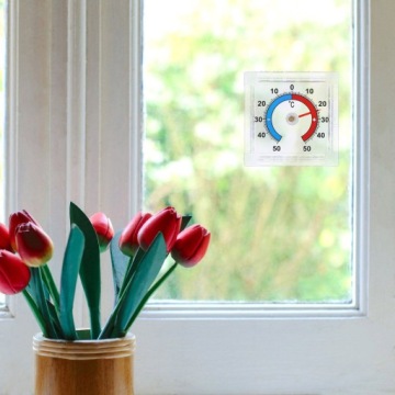 УЛИЧНЫЙ ТЕРМОМЕТР - большой аналоговый самоклеящийся оконный термометр для классического окна