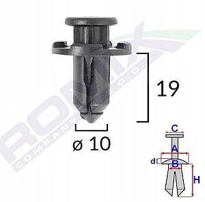 2KS SUBARU OUTBACK '05-'09 KOLÍČEK NÁRAZNÍKU KRYTŮ