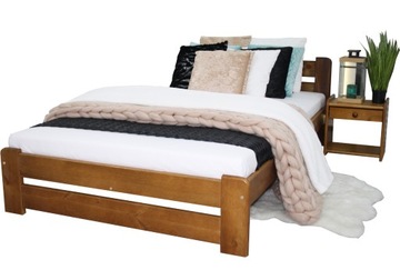Łóżko sosnowe EUREKA 180x200 dąb producent +stelaż