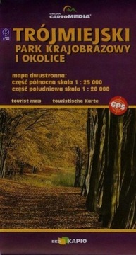 TRÓJMIEJSKI PARK KRAJOBRAZOWY MAPA 1:25 000 CM