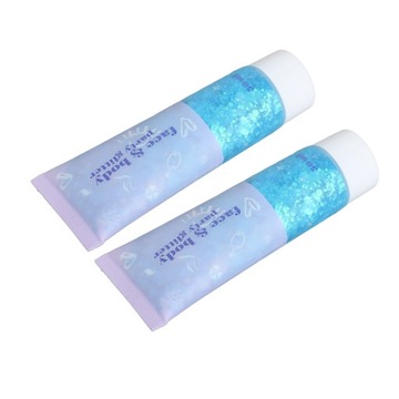 2 шт. гель для тела с блестками, универсальный модный шипучий, легко чистится