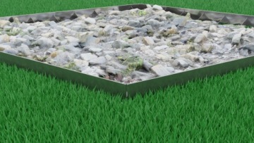 Бордюр стальной газонный - Бордюр садовый 4,8 см 1 МЕТР + анкеры