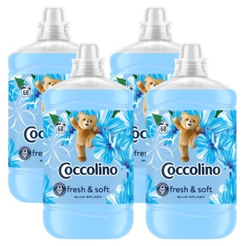 Coccolino Fresh&Soft Blue Splash Płyn do płukania tkanin 4x1,7L