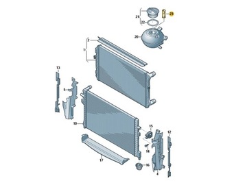 Вставьте картридж фильтра Silica VW OE Tank