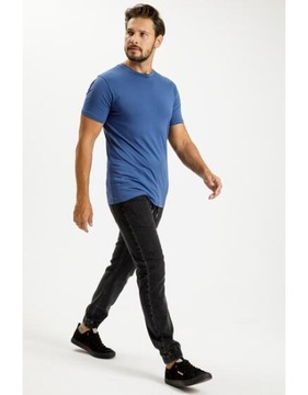Bawełniane Spodnie Męskie Sportowe Joggery Jeans Szare Street Wear 29/34