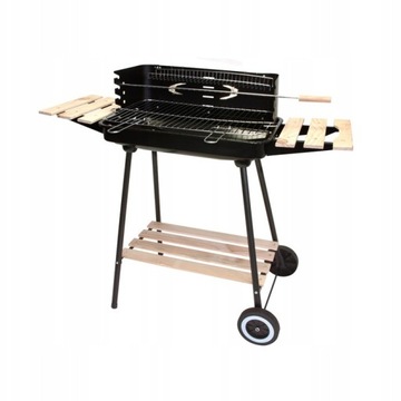 САДОВЫЙ УГОЛЬНЫЙ ГРИЛЬ С 2 КРЫСАМИ, ШПЦЕНАМИ, КОЛЕСАМИ