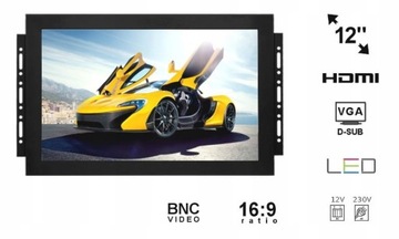 Открытый светодиодный монитор 12 дюймов VGA HDMI BNC