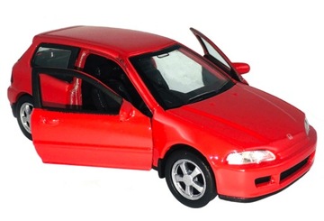 HONDA CIVIC MODEL METAL WELLY 1:34 CZERWONY