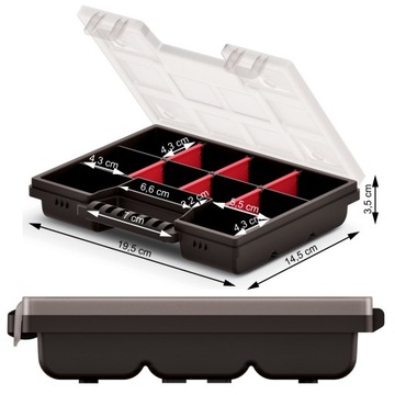 Набор из 4 коробок-ОРГАНИЗАТОРОВ, РЕГУЛИРУЕМЫЕ РАЗДЕЛЕНИЯ